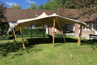 Tente strech simple induction 550 gr Supérieur 5x5m Sable